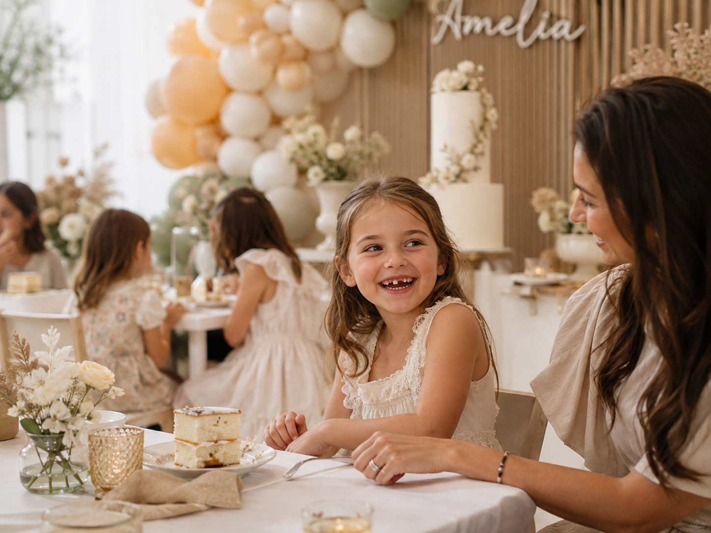 Mesa de fiesta infantil con barra de mocktails Drinksitos en Guadalajara